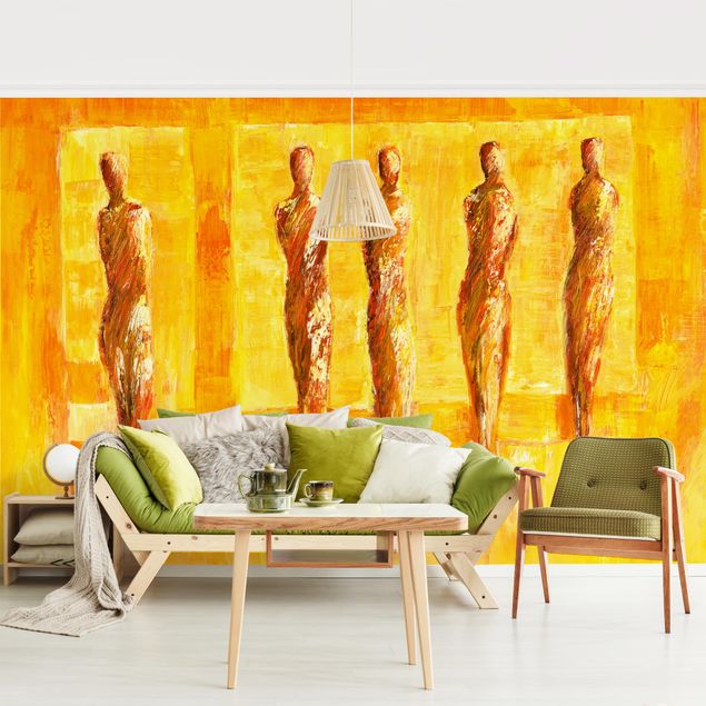 Wanddeko Küche Petra Schüßler - Fünf Figuren in Gelb
