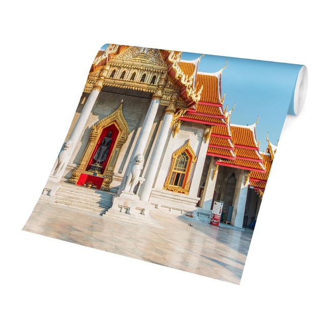 Fototapeten Blau Tempel in Bangkok
