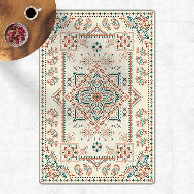 Teppich Vintage Teppich mit Bandana Muster