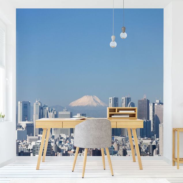 Fototapete modern Tokio vor dem Fuji