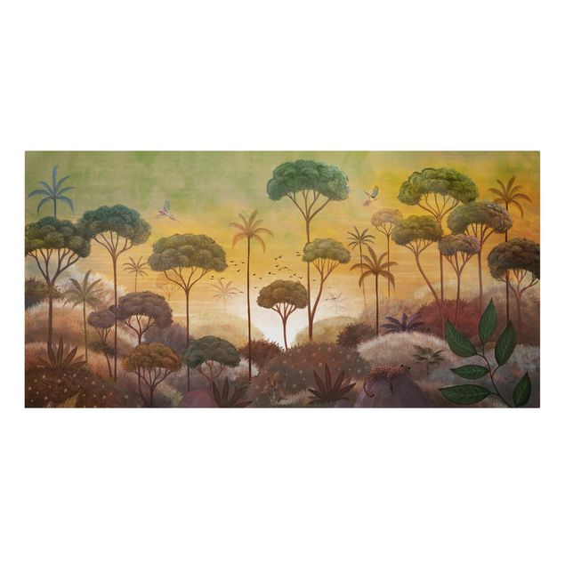 Wandbilder Dschungel Tropischer Sonnenaufgang