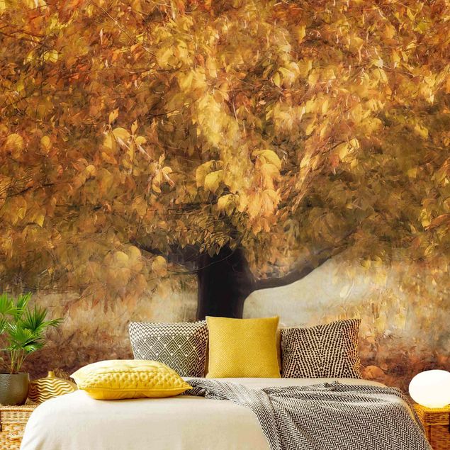 Tapete Natur Verträumter Baum im Herbst