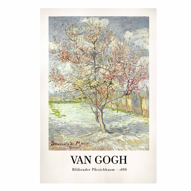 Kunstdruck Leinwand Vincent van Gogh - Blühender Pfirsichbaum - Museumsedition