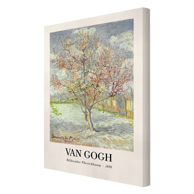 Leinwand Blumen Vincent van Gogh - Blühender Pfirsichbaum - Museumsedition
