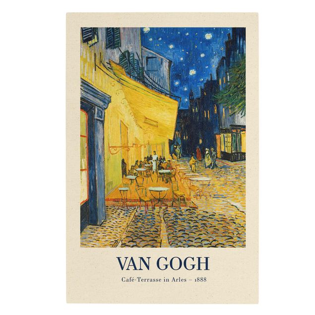 Leinwand Kunst Vincent van Gogh - Café-Terrasse in Arles - Museumsedition