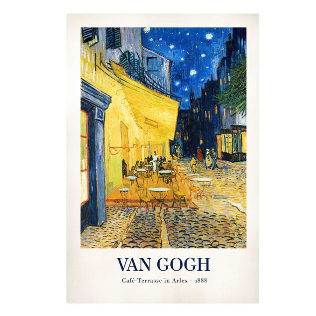 Kunstdruck Leinwand Vincent van Gogh - Café-Terrasse in Arles - Museumsedition