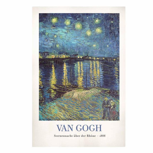 Kunstdruck Leinwand Vincent van Gogh - Sternennacht - Museumsedition