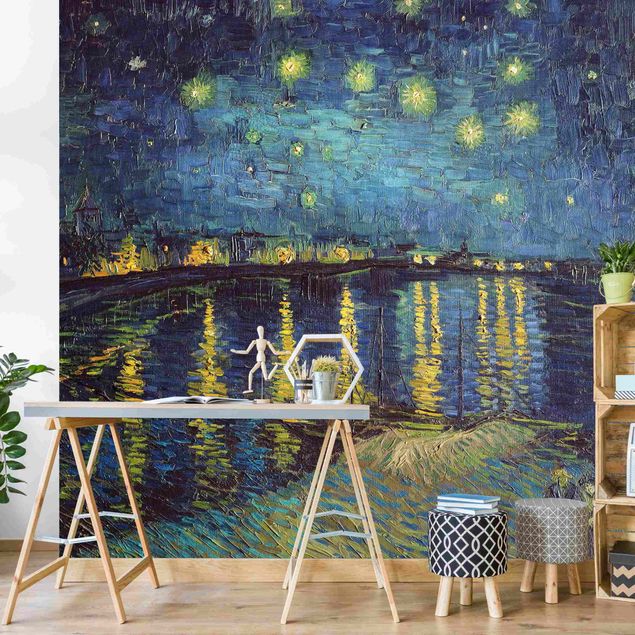 Kunststil Pointillismus Vincent van Gogh - Sternennacht über der Rhône