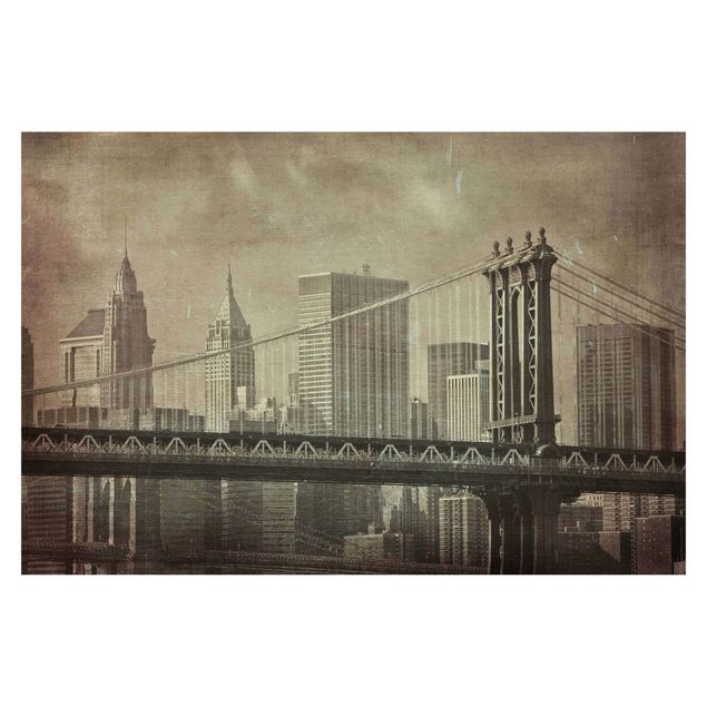 Fototapete beige Vintage New york City