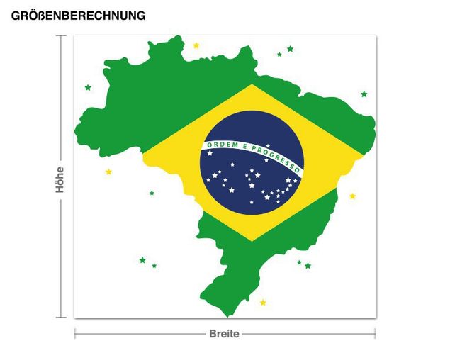 Wandtattoo Fußball BRAZIL