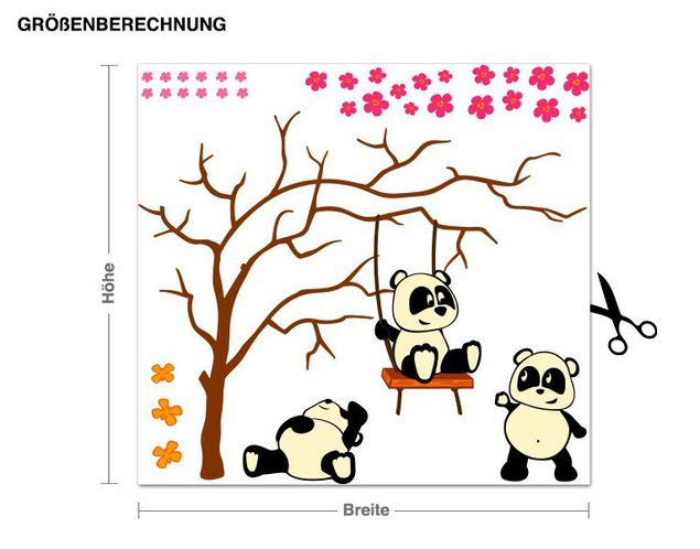 Dschungel Wandtattoo Pandafreunde
