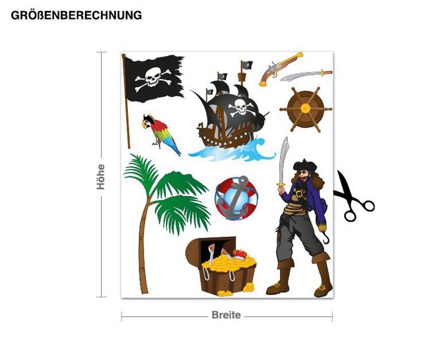 Piraten Wandtattoo Piraten Set