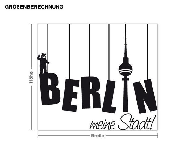 Autocolantes de parede Alemanha Berlin meine Stadt