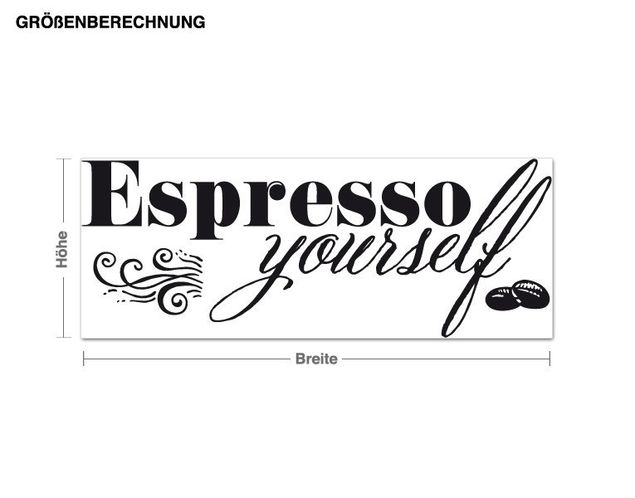 Kaffee Wandtattoo Espresso yourself