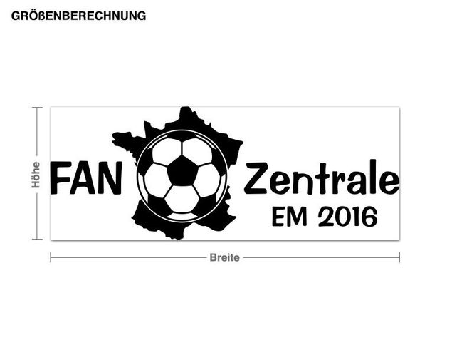 Wandsticker Fußball FAN Zentrale EM 2016