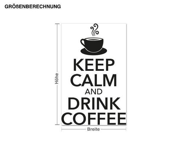 Wandtattoo Kaffeebohnen Keep Calm Coffee