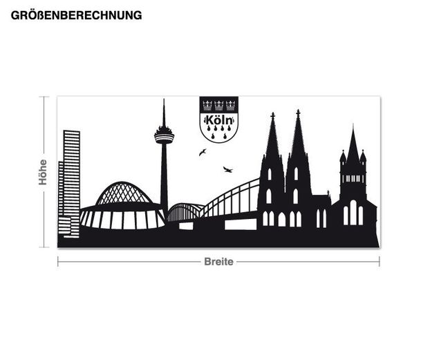 Autocolantes de parede Alemanha Köln-Skyline