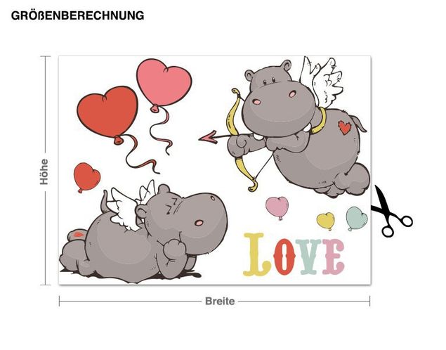 Babyzimmer Deko NICI - Love Hippos