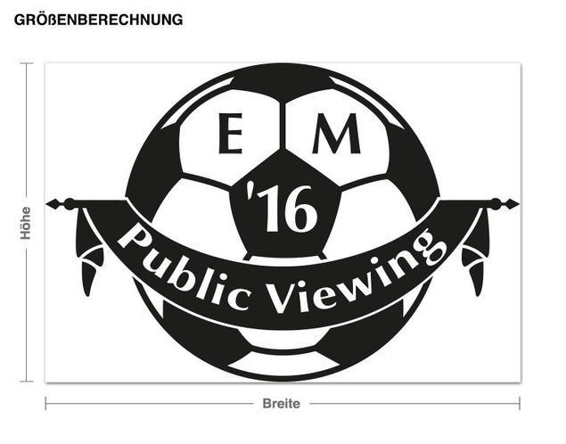 Wandsticker Fußball Public Viewing