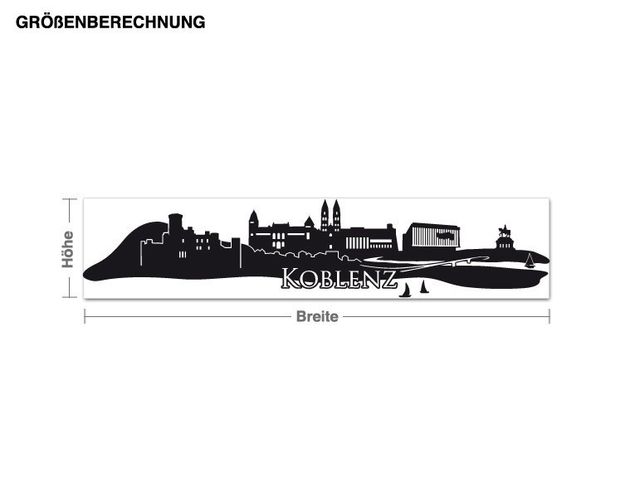 Wandtattoo Metropolen Skyline Koblenz