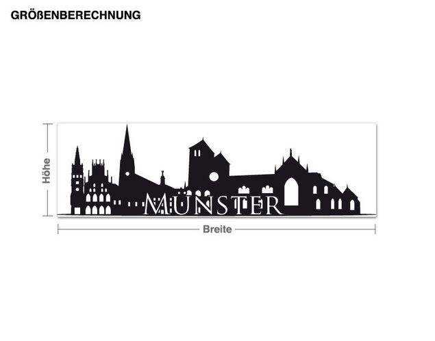 Autocolantes de parede metrópoles Skyline Münster