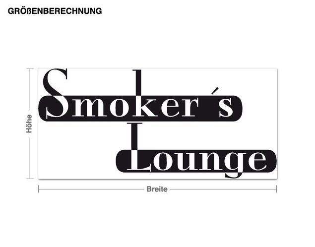 Wandtattoo Smokers Lounge