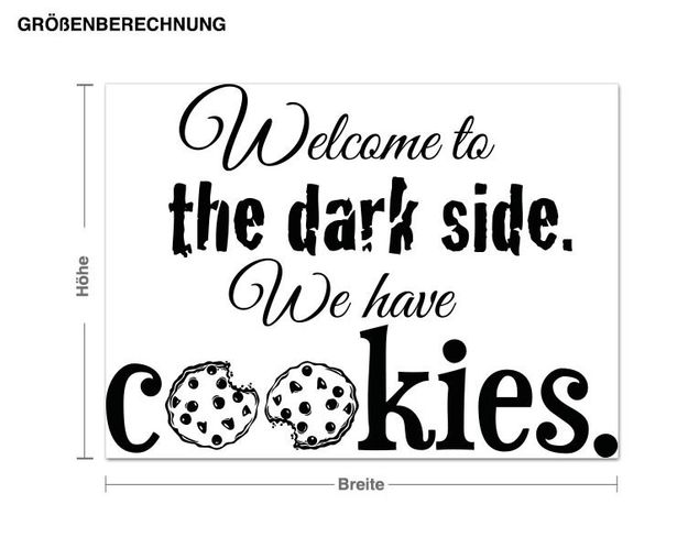 Küche Dekoration Welcome to the dark side