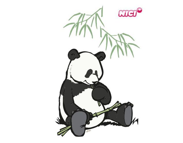 Dschungel Wandtattoo NICI - Wild Friends Panda Fu Bao