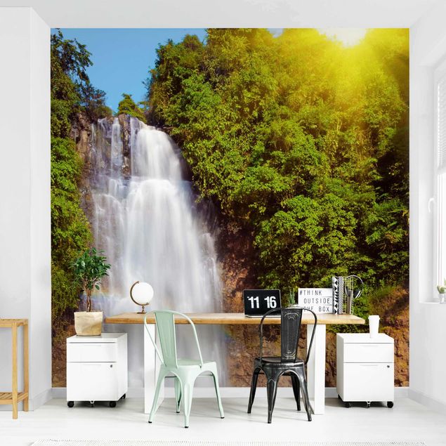 moderne Fototapete Wasserfall Romantik