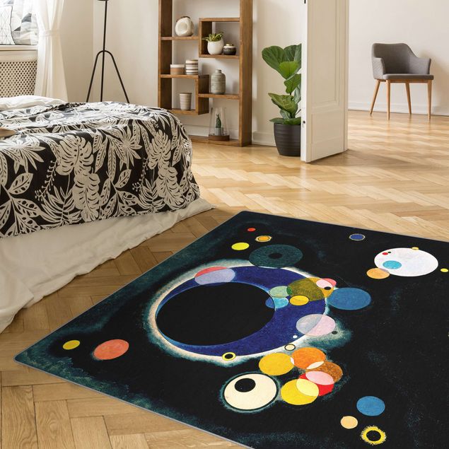 Teppich schwarz Wassily Kandinsky - Skizze Kreise