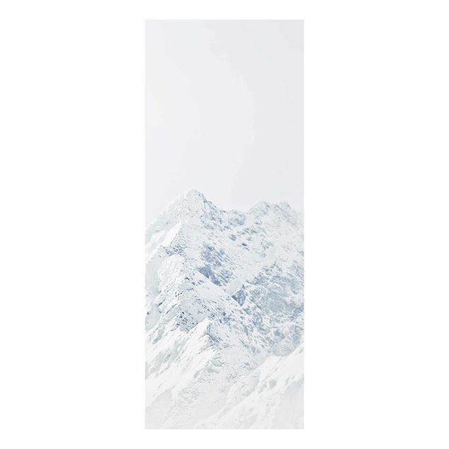 Glasbilder Natur Weiße Berge