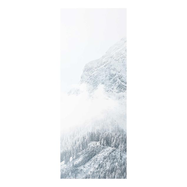 Wandbilder Glas Natur Weißer Nebel in den Bergen