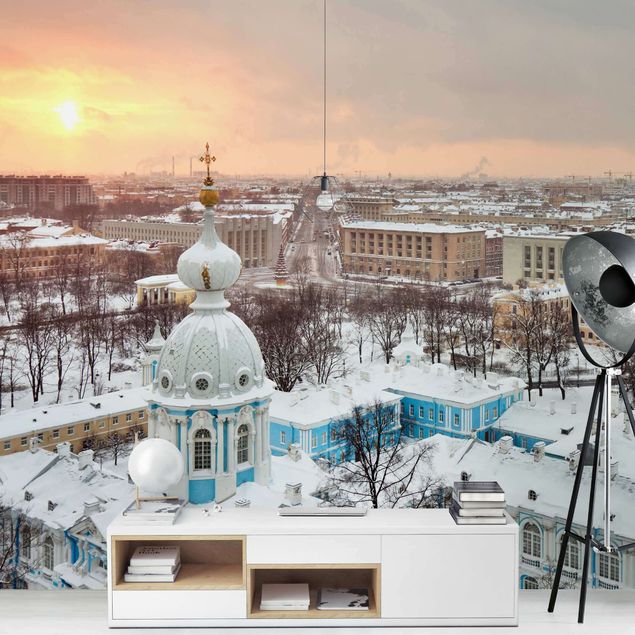 3D Tapete Winter in St. Petersburg