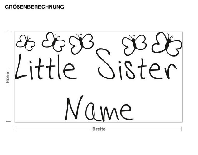 Babyzimmer Deko Wunschtext-Little Sister