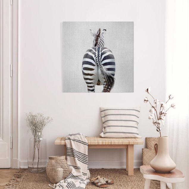 Leinwandbilder Zebra Zebra von hinten