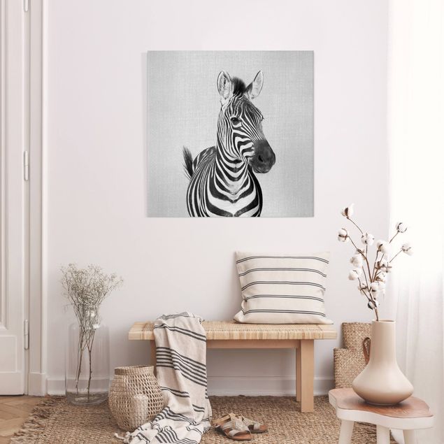 Zebra Leinwand Zebra Zilla Schwarz Weiß