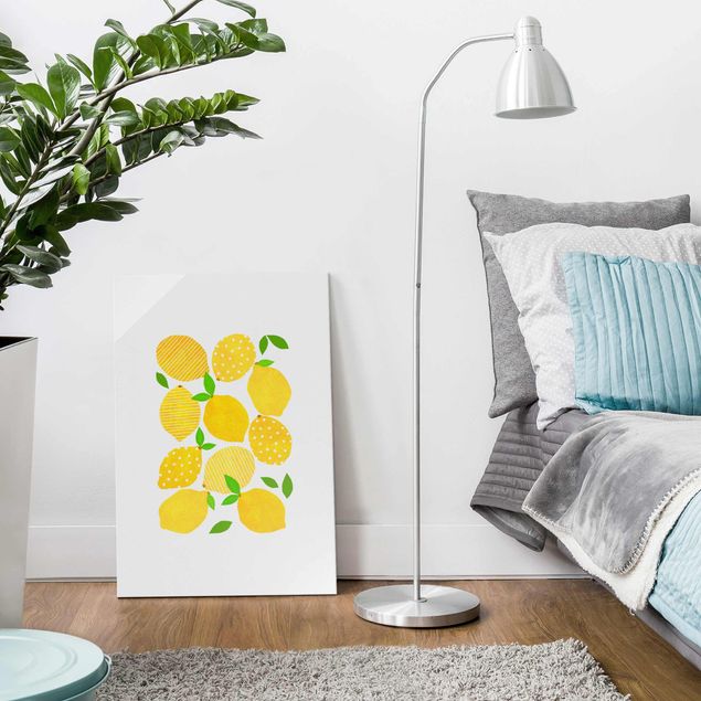 Wandbilder Früchte Zitronen mit Punkten