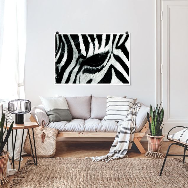 Poster schwarz-weiß Zebra Crossing No.4