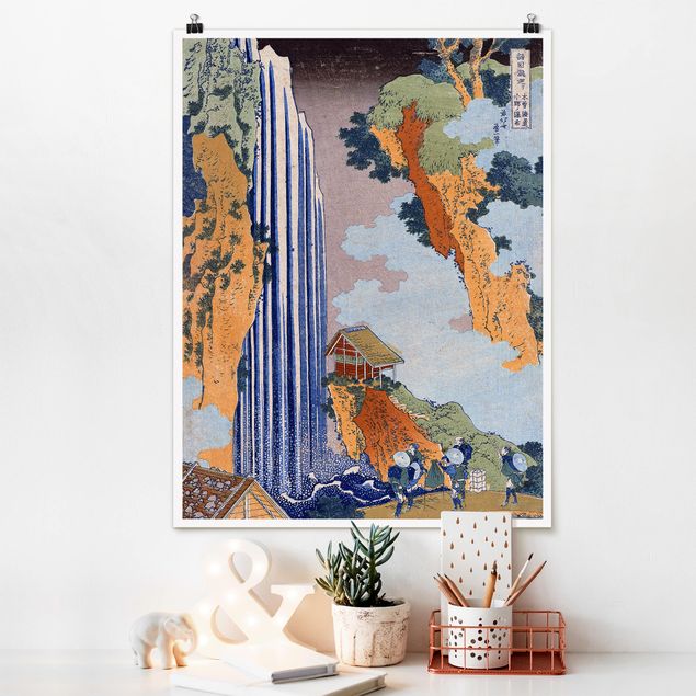 Wanddeko Küche Katsushika Hokusai - Ono Wasserfall