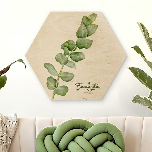Wanddeko Küche Aquarell Botanik Eukalyptus