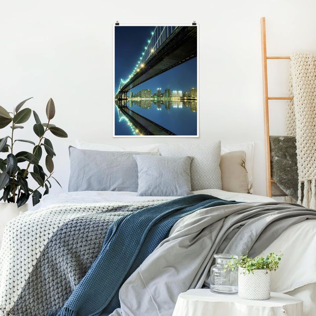 Poster Skyline Abstract Manhattan Bridge