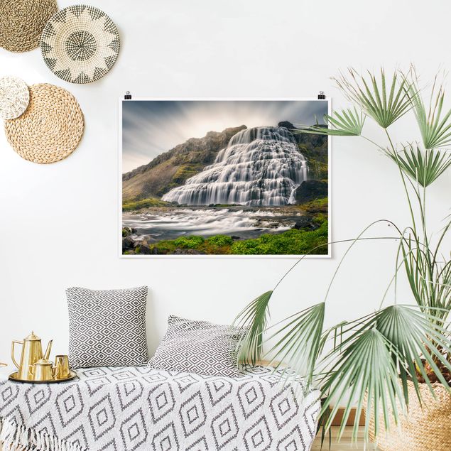 Poster Naturbilder Dynjandi Wasserfall