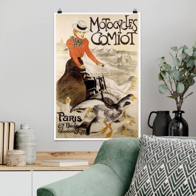 Küchen Deko Théophile-Alexandre Steinlen - Werbeplakat für Motorcycles Comiot