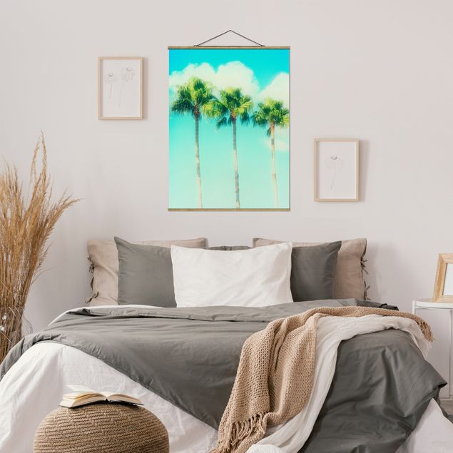 Wandbilder Landschaften Palmen vor Himmel Blau