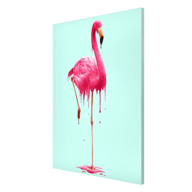 Wandbilder Kunstdrucke Schmelzender Flamingo