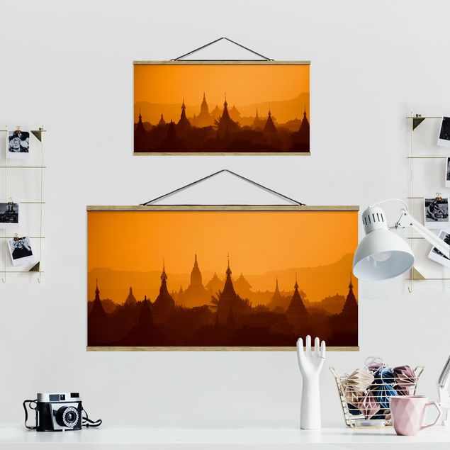 Wandbilder Orange Tempelstadt in Myanmar