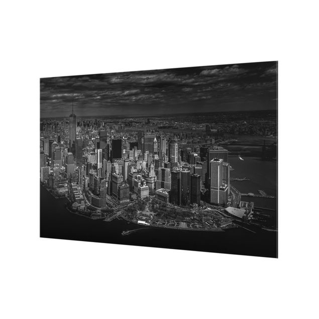Spritzschutz Glas - New York - Manhattan aus der Luft - Querformat - 3:2