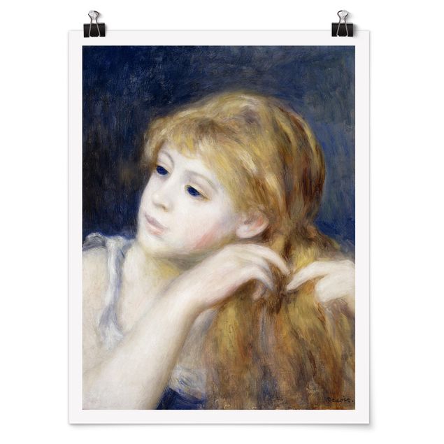 Poster Kunstdruck Auguste Renoir - Kopf eines Mädchens