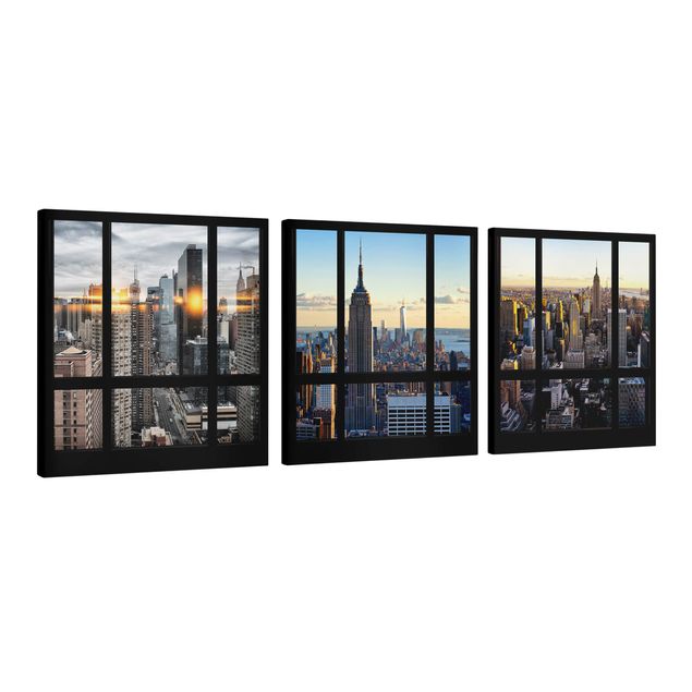 Leinwandbilder Städte Fensterblicke über New York