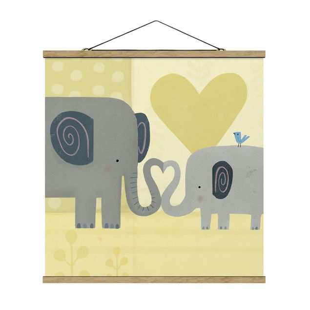 Wandbilder Tiere Mama und ich - Elefanten